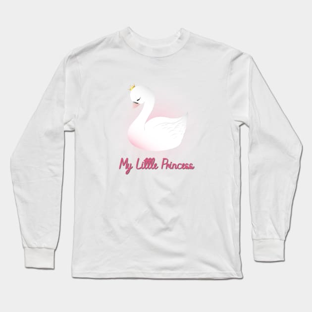 My little princess Swan Long Sleeve T-Shirt by KimiDart